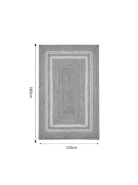 Χαλί Mazir Inart Μπεζ-Εκρού Γιούτα 120x180x1εκ