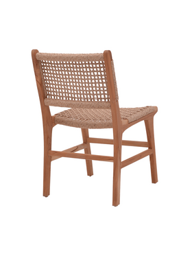 Καρέκλα Sponze Pakoworld Σκελετός Teak Ξύλο με Σχοινί σε Φυσική Απόχρωση 50x58x85εκ