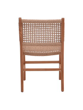 Καρέκλα Sponze Pakoworld Σκελετός Teak Ξύλο με Σχοινί σε Φυσική Απόχρωση 50x58x85εκ
