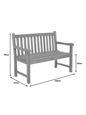 Παγκάκι nat Pakoworld Teak Ξύλο σε Φυσική Απόχρωση 120x57x96εκ