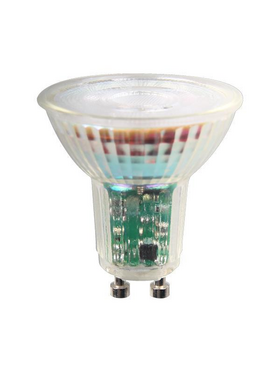 Λαμπα led Gu10 5.5w 550lm 4000k 38° 175-250v Dimmable Γυαλι