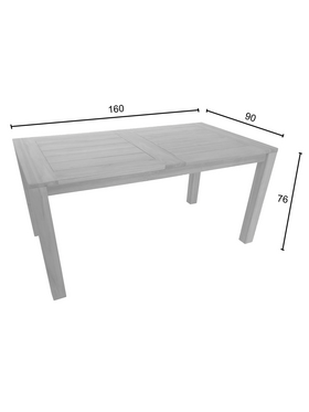 Τραπέζι Pablo Pakoworld Teak Ξύλο σε Φυσική Απόχρωση 160x90x76εκ