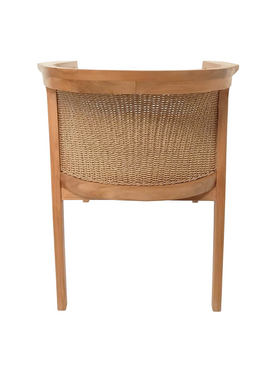 Πολυθρόνα Granny Pakoworld Teak Wood και Συνθετικό Σχοινί σε Φυσική Απόχρωση 60x60x82εκ