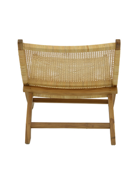 Καρέκλα Jerenze Pakoworld Φυσικό Teak Ξύλο-Rattan 65x78x68εκ