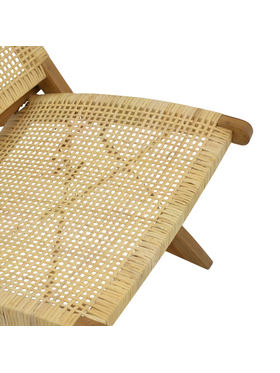 Καρέκλα Jerenze Pakoworld Φυσικό Teak Ξύλο-Rattan 65x78x68εκ