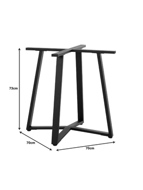 Βάση Τραπεζιού Mulbe Pakoworld Μεταλλική σε Μαύρη Απόχρωση 70x70x73εκ