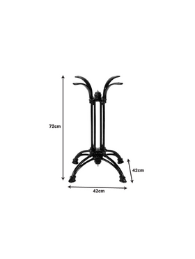 Βάση Τραπεζιού Astu Pakoworld Μεταλλική σε Μαύρη Απόχρωση 42x42x72εκ