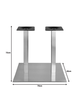 Βάση Τραπεζιού Cosmonash Pakoworld Αλουμινίου σε Ασημί Απόχρωση 40x70x72εκ
