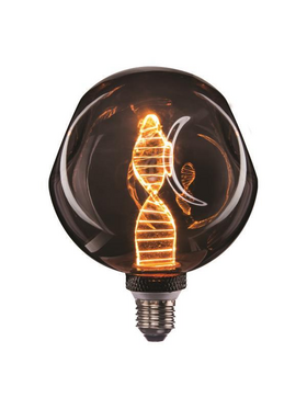 Λαμπα led Γλομπος G125 4w e27 1800k 220-240v Dented dna Smoky Dimmable