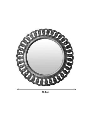 Καθρέπτης Atic Inart σε Χρυσή Αντικέ Απόχρωση Φ50.8x5.3εκ