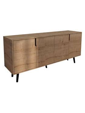 Μπουφές Sennan Pakoworld Μελαμίνης oak 180x45x80εκ