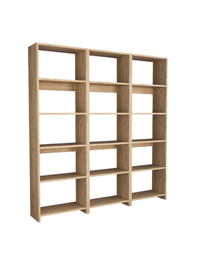 Βιβλιοθήκη Rabuku Pakoworld σε oak  Απόχρωση 146x22x123εκ