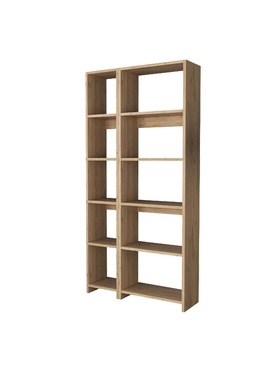 Βιβλιοθήκη Alkathi Pakoworld σε oak Απόχρωση 77x22x160εκ