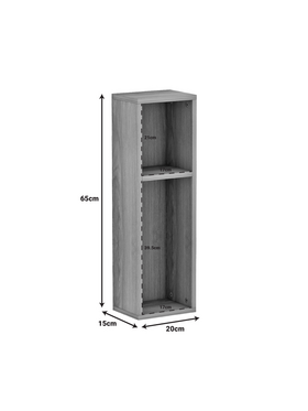 Ραφιέρα-Κομοδίνο Τοίχου Racks Pakoworld σε Sonoma Απόχρωση 20x15x65εκ