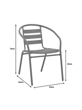Πολυθρόνα Tade Pakoworld Μέταλλο Σαμπανιζέ 54x62x74εκ