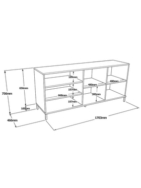 Μπουφές Evaluate Pakoworld Ανθρακί Antique-Wenge 170x46.5x75.5εκ