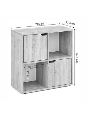 Βιβλιοθήκη Bookel Pakoworld σε Sonoma Απόχρωση 59.6x27.5x60.4εκ