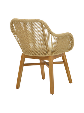 Τραπεζαρία Kalie-Kenda Pakoworld σετ 7τεμ σε Φυσική-Μπεζ Απόχρωση Φ80x75εκ