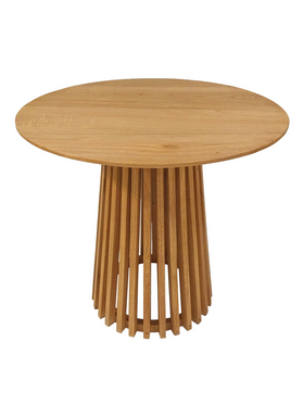 Τραπεζαρία Kalie-Kenda Pakoworld σετ 7τεμ σε Φυσική-Μπεζ Απόχρωση Φ80x75εκ