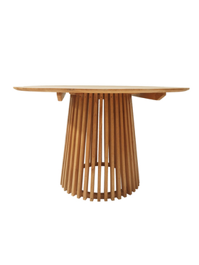 Τραπεζαρία Granny-Kenda Pakoworld σετ 5τεμ σε Φυσική-Μπεζ Απόχρωση Φ120x75εκ