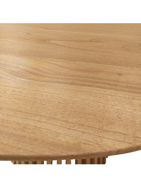 Τραπεζαρία Granny-Kenda Pakoworld σετ 5τεμ σε Φυσική-Μπεζ Απόχρωση Φ120x75εκ