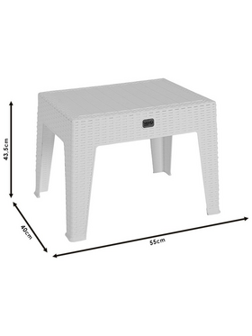 Τραπέζι Cosmic Pakoworld pp Λευκό 55x40x43.5εκ