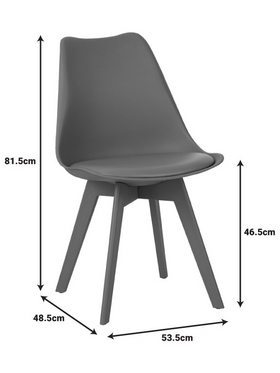 Καρέκλα Gaston i Pakoworld pp-pu σε Λευκή Απόχρωση 53.5x48.5x81,5εκ