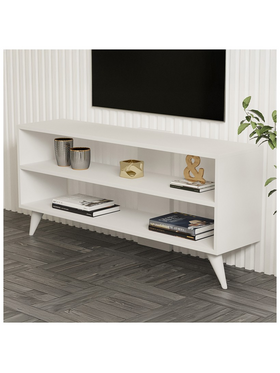 Σύνθετο Σαλονιού Prestige Pakoworld σε Λευκή Απόχρωση 120x29,6x50εκ