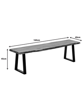 Παγκάκι Miles Slim Pakoworld  Μασίφ Ξύλο Ακακίας σε Φυσική Απόχρωση με Μαύρα Μεταλλικά Πόδια 160x40x45εκ Παγκάκι Miles Slim Pakoworld  Μασίφ Ξύλο Ακακίας σε Φυσική Απόχρωση με Μαύρα Μεταλλικά Πόδια 160x40x45εκ
