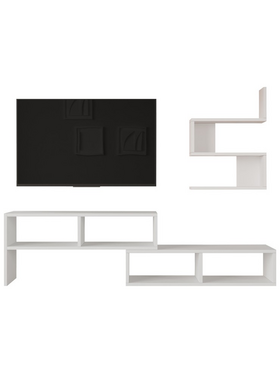 Σύνθετο Σαλονιού Kakomo Pakoworld σε Λευκή Απόχρωση 170x29.5x43εκ