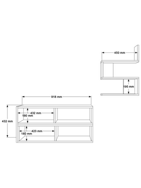 Σύνθετο Σαλονιού Kakomo Pakoworld σε Λευκή Απόχρωση 170x29.5x43εκ