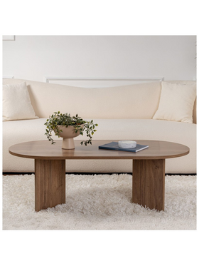 Τραπέζι Σαλονιού Tabletod Pakoworld σε Καρυδί Απόχρωση 119x60x40εκ