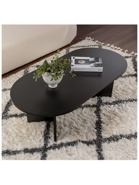 Τραπέζι Σαλονιού Tabletod Pakoworld σε Μαύρη Απόχρωση 119x60x40εκ