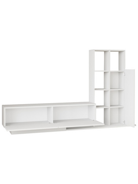 Σύνθετο Σαλονιού Damon Pakoworld σε Λευκή Απόχρωση 140x29.5x39.5εκ