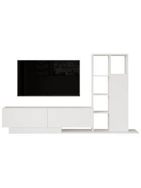 Σύνθετο Σαλονιού Damon Pakoworld σε Λευκή Απόχρωση 140x29.5x39.5εκ