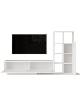 Σύνθετο Σαλονιού Damon Pakoworld σε Λευκή Απόχρωση 140x29.5x39.5εκ