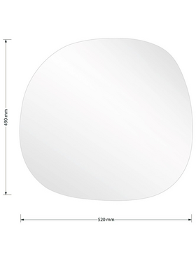 Καθρέπτης Frameless 1 Pakoworld Μαύρο 49x1.2x52εκ
