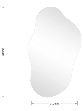 Καθρέπτης Ιrregular 2 Pakoworld 35x1x60εκ