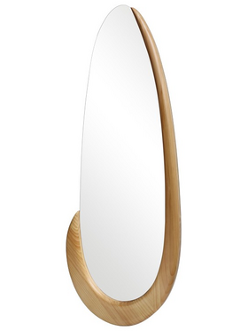 Καθρέπτης Οβάλ Marly Pakoworld mdf σε Φυσική Απόχρωση 50.5x4x127εκ
