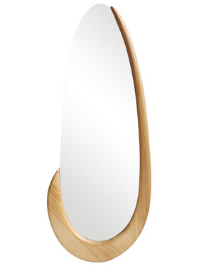 Καθρέπτης Οβάλ Marly Pakoworld mdf σε Φυσική Απόχρωση 50.5x4x127εκ