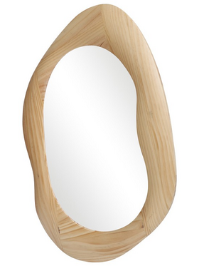 Καθρέπτης Οβάλ Enola Pakoworld mdf σε Φυσική Απόχρωση 54x2.5x80εκ