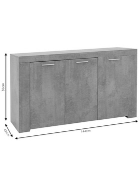 Μπουφές Joanna Pakoworld Λευκό 144x42x80εκ