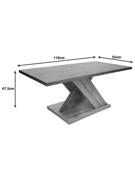 Τραπέζι Σαλονιού Solange Pakoworld σε Γκρι-Sonoma Απόχρωση 110x55x47.5εκ