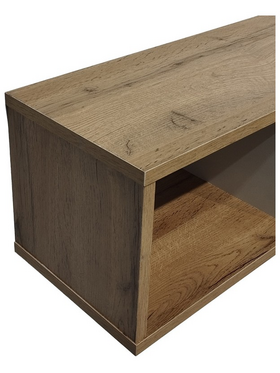 Ραφιέρα Τοίχου Flevior Pakoworld σε Sonoma με Λευκή Απόχρωση 90x22x25.6εκ