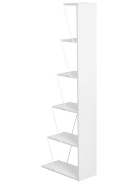 Βιβλιοθήκη Mini Tars Pakoworld Λευκό 50x22x150εκ