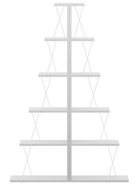 Βιβλιοθήκη Mini Tars Pakoworld Λευκό 130x22x146εκ