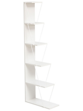 Βιβλιοθήκη Mini Tars Pakoworld Λευκό 130x22x146εκ