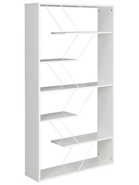 Βιβλιοθήκη Tars Pakoworld Γκρι-Λευκό 168x24x157εκ