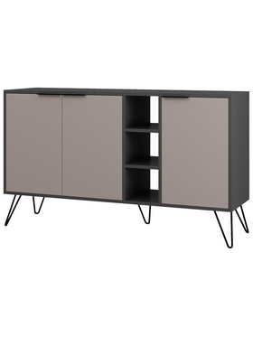 Μπουφές Clara Pakoworld σε Μόκα-Ανθρακί Απόχρωση 142x35,6x83εκ