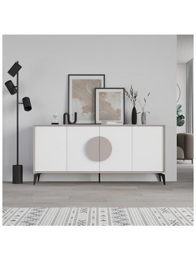 Μπουφές Gora Pakoworld σε Λευκή με Μόκα Απόχρωση  180x35.6x82εκ